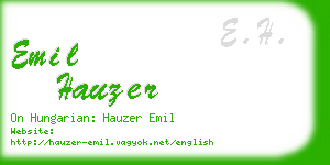 emil hauzer business card